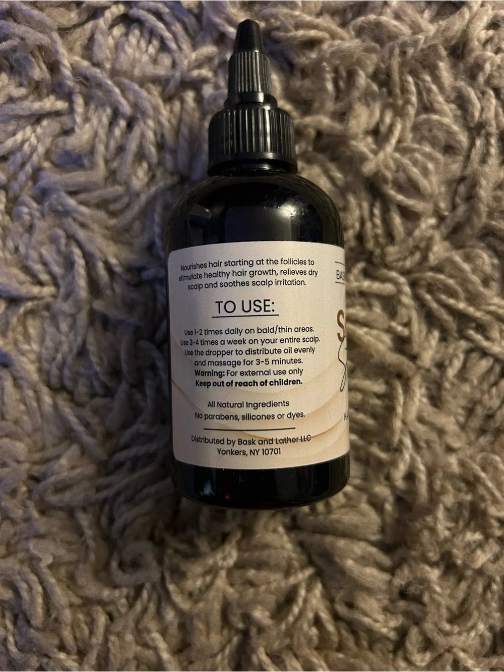Scalp Stimulator Hair Growth Oil - Black